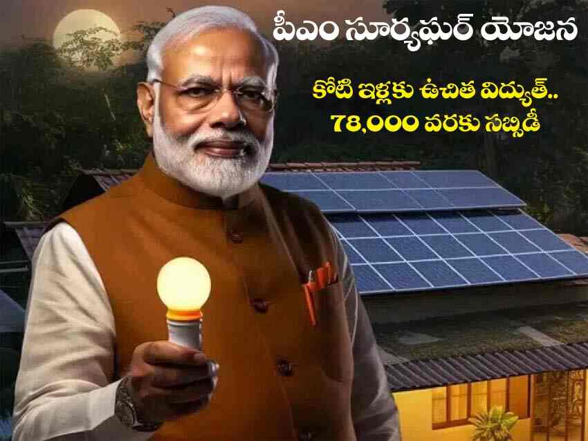 PM Surya Ghar Muft Bijli Yojana | ఉచిత కరెంటు కోసం దరఖాస్తు చేసుకోండిలా..