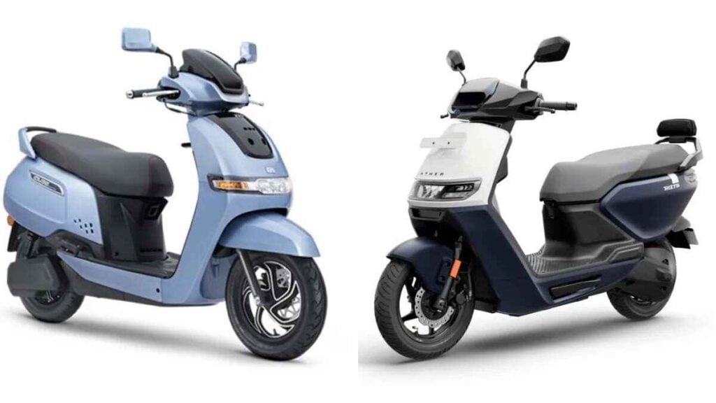 Ather Rizta vs TVS iQube electric scooter comparison