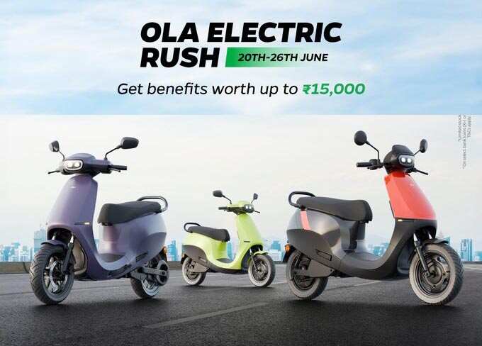 Ola Electric Rush |  ఓలా ఎలక్ట్రిక్ స్కూటర్లపై బంపర్ ఆఫర్.. రూ.15,000 వరకు ప్రయోజనాలు.. వివరాలు ఇవే..  