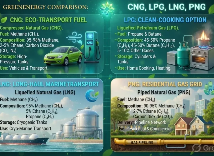 CNG, LPG, LNG, PNG అంటే ఏమిటి? వీటి మధ్య ఉన్న తేడాలేమిటో మీకు తెలుసా?