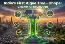 Algae Tree | కాలుష్యానికి చెక్ పెట్టే ఆల్గే చెట్టు విశేషాలు ఇవే.. India's first eco-friendly smart Algae Tree installed at Swami Vivekananda Park in Bhopal for air purification