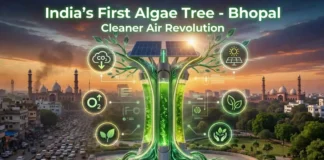 Algae Tree | కాలుష్యానికి చెక్ పెట్టే ఆల్గే చెట్టు విశేషాలు ఇవే.. India's first eco-friendly smart Algae Tree installed at Swami Vivekananda Park in Bhopal for air purification